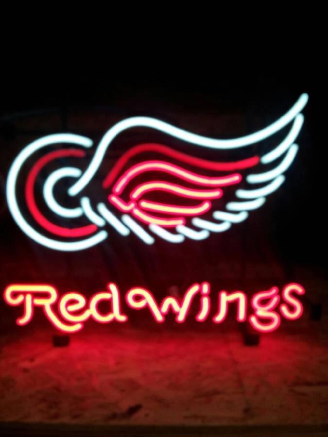 Custom Red Wings Neon Sign NFL Sports Team Neon Light