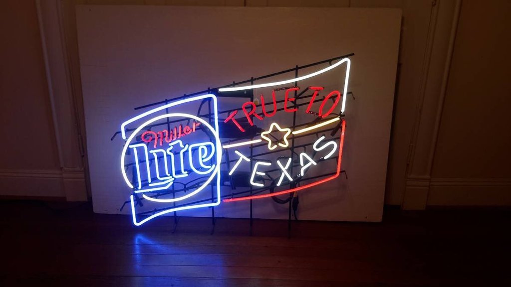 Custom Miller Lite True to Texas Neon Sign Tube Neon Light