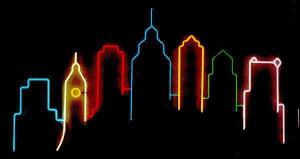 Custom Philadelphia Skyline Neon Sign Tube Neon Light