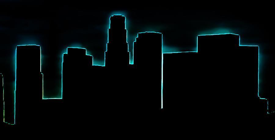 Custom Downtown Los Angeles Skyline Neon Sign Tube Neon Light