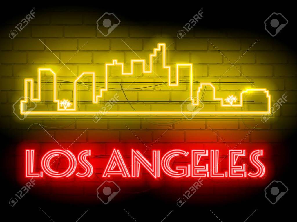 Custom Downtown Los Angeles Skyline Neon Sign Tube Neon Light
