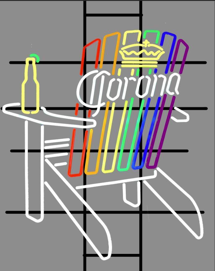 Custom Corona Beach Chair Neon Sign Tube Neon Light