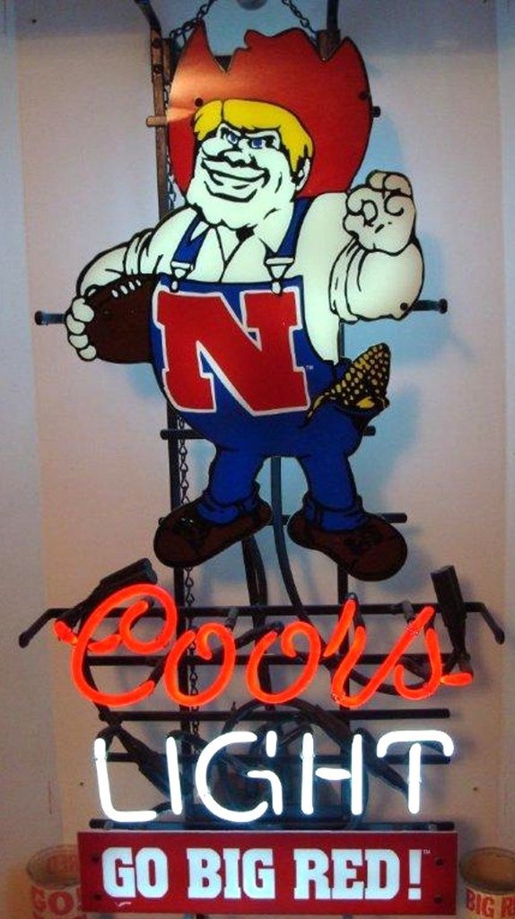 Custom Coors Light Nebraska Herbie Husker Neon Sign Tube Neon Light