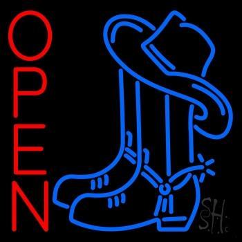 Custom Cowboy Boots Open Neon Sign Tube Neon Light