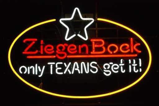 Custom ZiegenBock Amber Anheuser Busch Ony Texans Get It Neon Sign Tube Neon Light