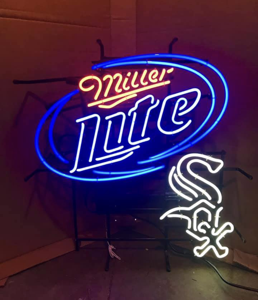 Custom Miller Lite White Sox Neon Sign Tube Neon Light
