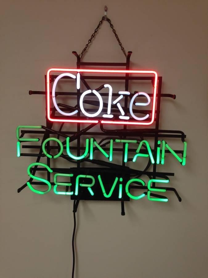 Custom Coke Fountain Service Neon Sign Tube Neon Light