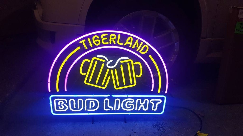 Custom Bud Light Tigerland Mugs Neon Sign Tube Neon Light