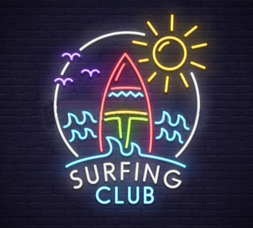 Custom Surfing Club Neon Sign Tube Neon Light