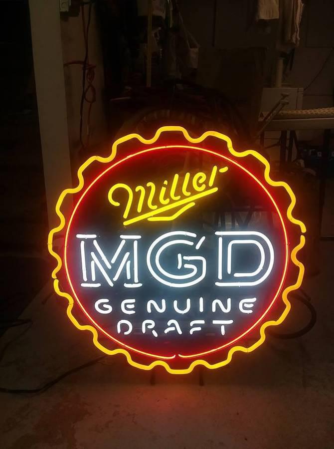 Custom Miller Lite MGD Genunine Draft Neon Sign Tube Neon Light
