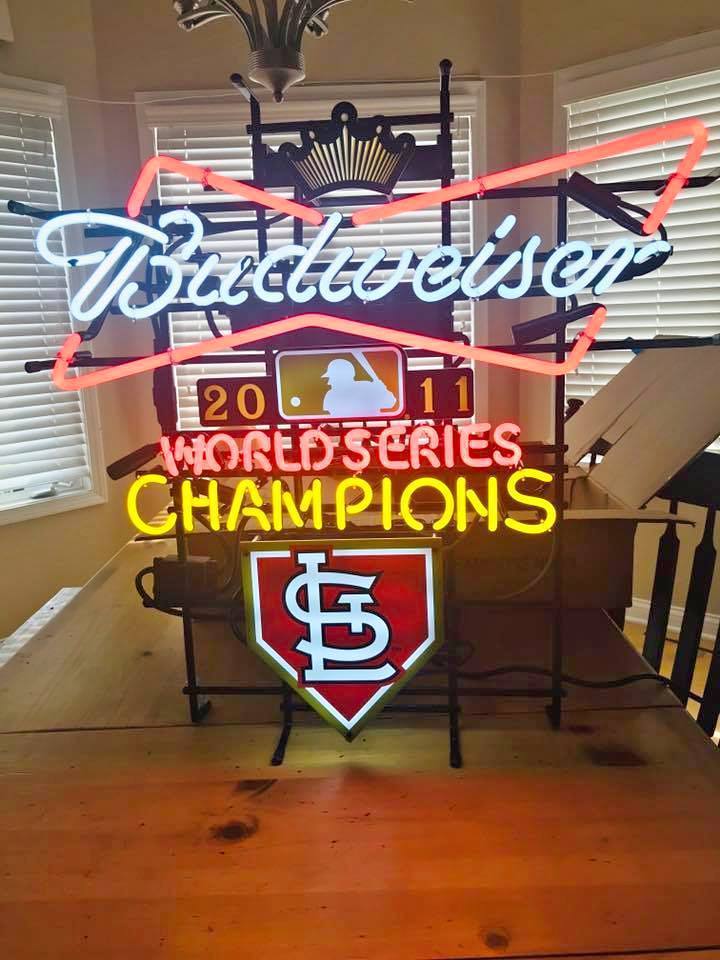 Custom Budweiser St. Louis Cardinals World Series Champions Neon Sign Tube Neon Light
