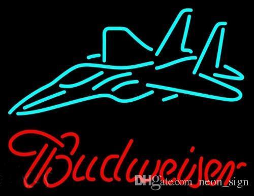 Custom Budweiser F16 Fighter Jet Neon Sign Tube Neon Light